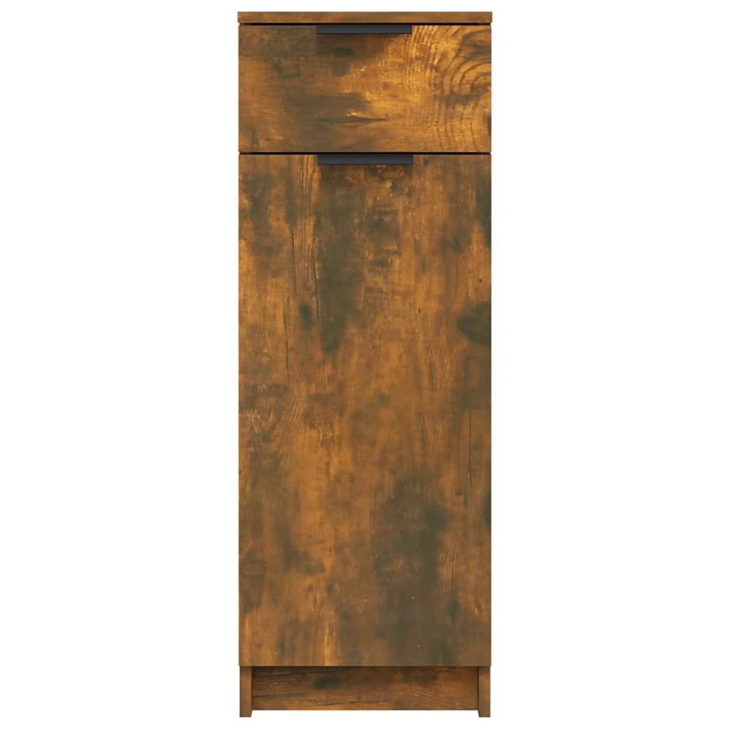 Badkamerkast 32x34x90 cm bewerkt hout gerookt eikenkleurig is nu te koop bij PeponiXL, paradijselijk wonen!