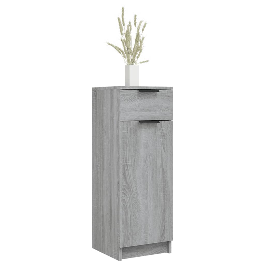 Badkamerkast 32x34x90 cm bewerkt hout grijs sonoma eikenkleurig is nu te koop bij PeponiXL, paradijselijk wonen!