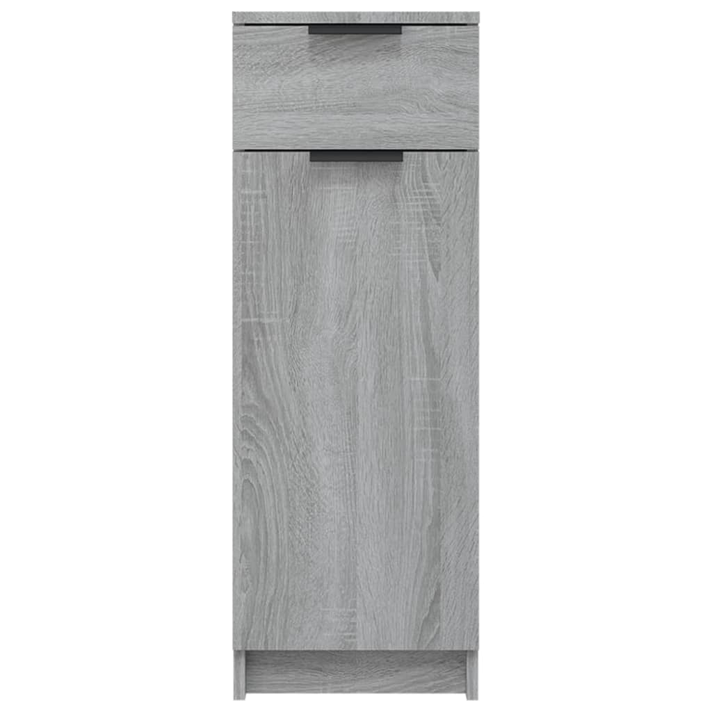 Badkamerkast 32x34x90 cm bewerkt hout grijs sonoma eikenkleurig is nu te koop bij PeponiXL, paradijselijk wonen!