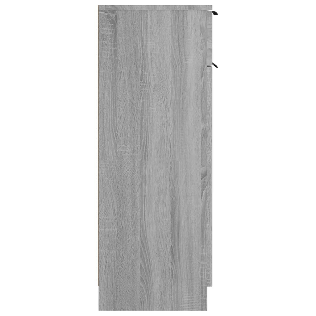 Badkamerkast 32x34x90 cm bewerkt hout grijs sonoma eikenkleurig is nu te koop bij PeponiXL, paradijselijk wonen!