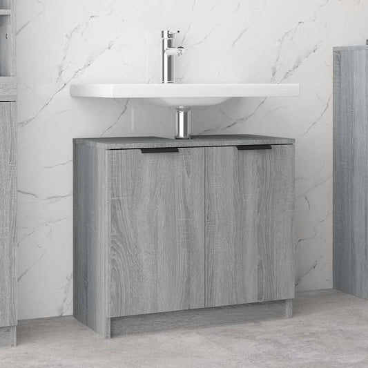 Badkamerkast 64,5x33,5x59 cm bewerkt hout grijs sonoma eiken is nu te koop bij PeponiXL, paradijselijk wonen!