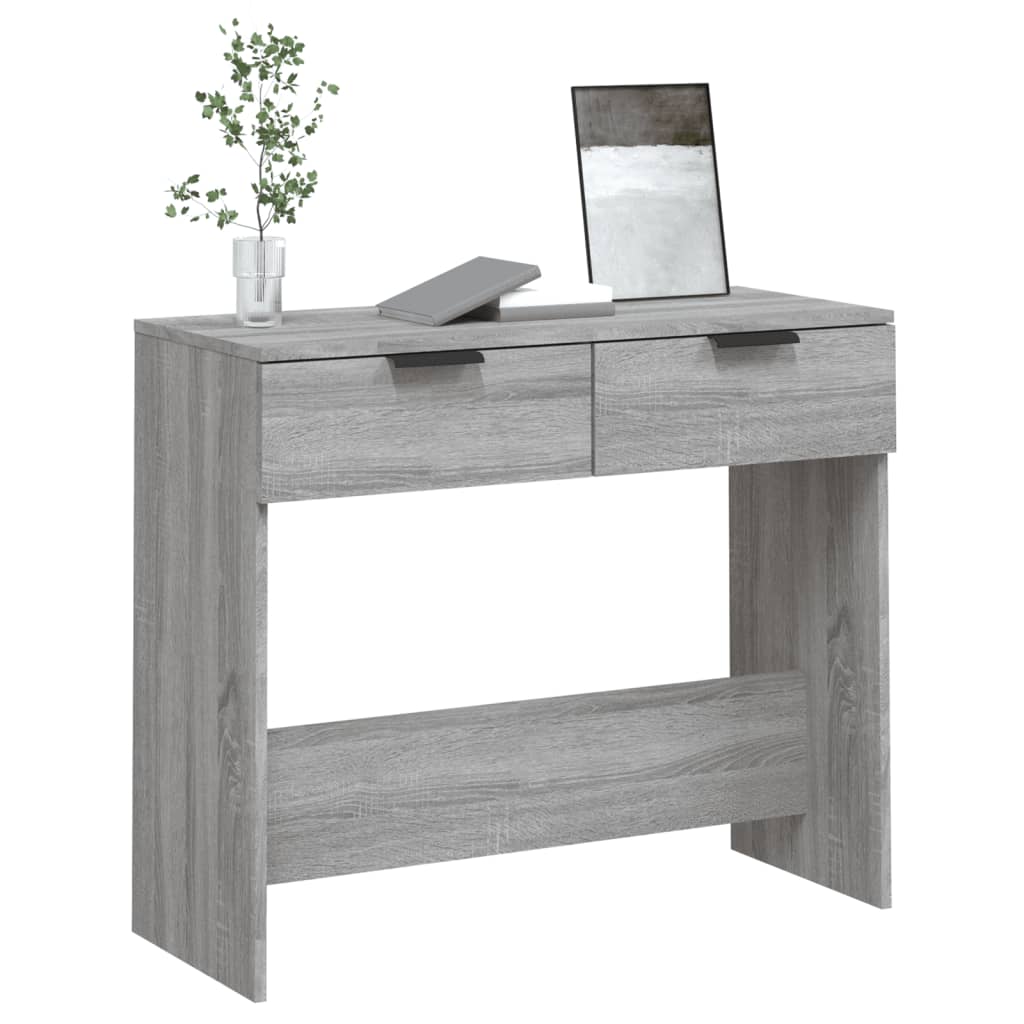 Wandtafel 90x36x75 cm bewerkt hout grijs sonoma eikenkleurig is nu te koop bij PeponiXL, paradijselijk wonen!