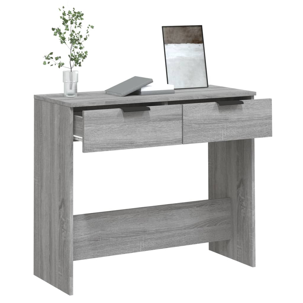 Wandtafel 90x36x75 cm bewerkt hout grijs sonoma eikenkleurig is nu te koop bij PeponiXL, paradijselijk wonen!