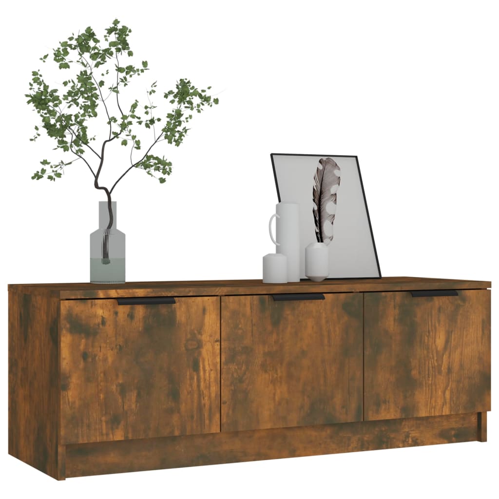 Tv-meubel 102x35x36,5 cm bewerkt hout gerookt eikenkleurig is nu te koop bij PeponiXL, paradijselijk wonen!