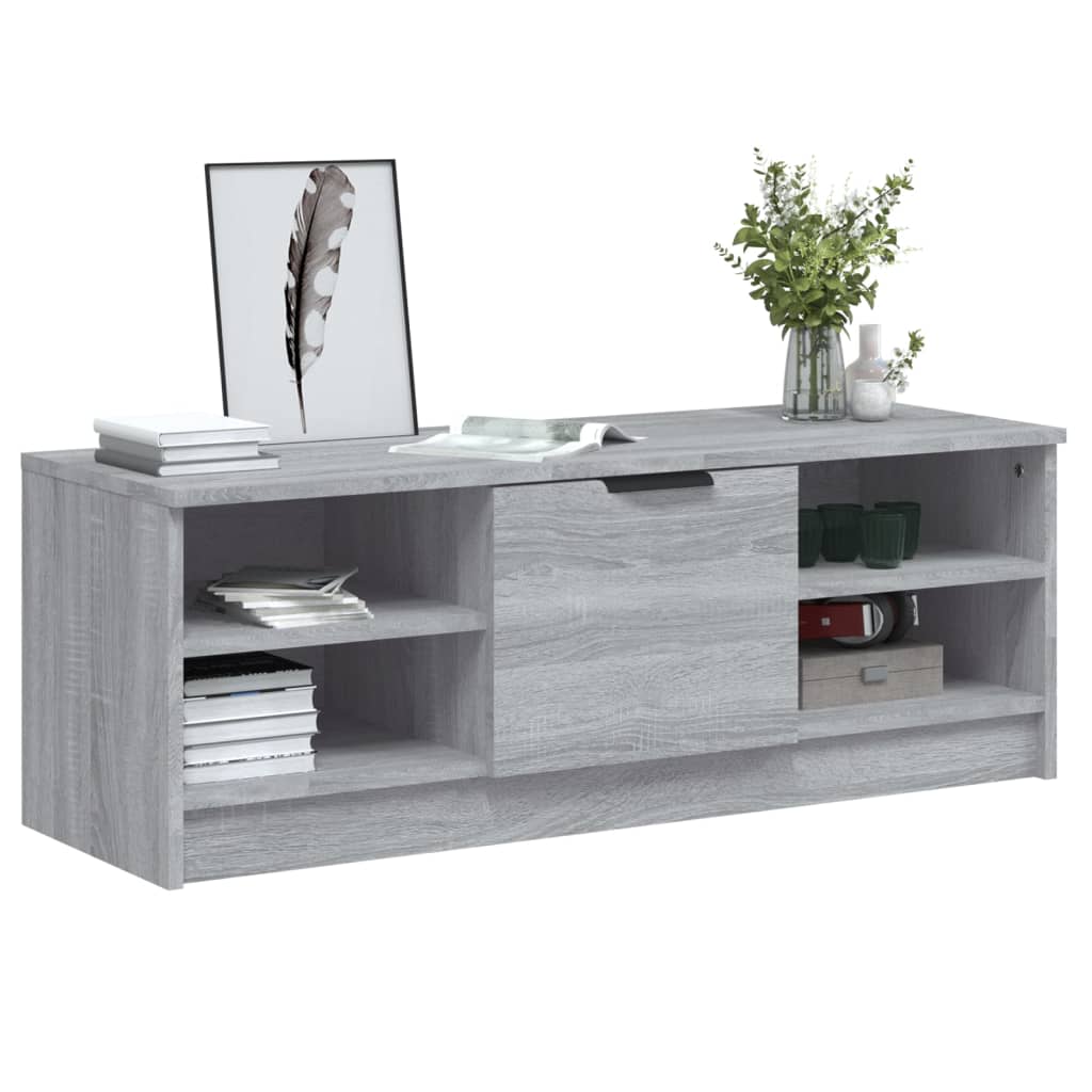 Tv-meubel 102x35,5x36,5 cm bewerkt hout grijs sonoma eikenkleur is nu te koop bij PeponiXL, paradijselijk wonen!