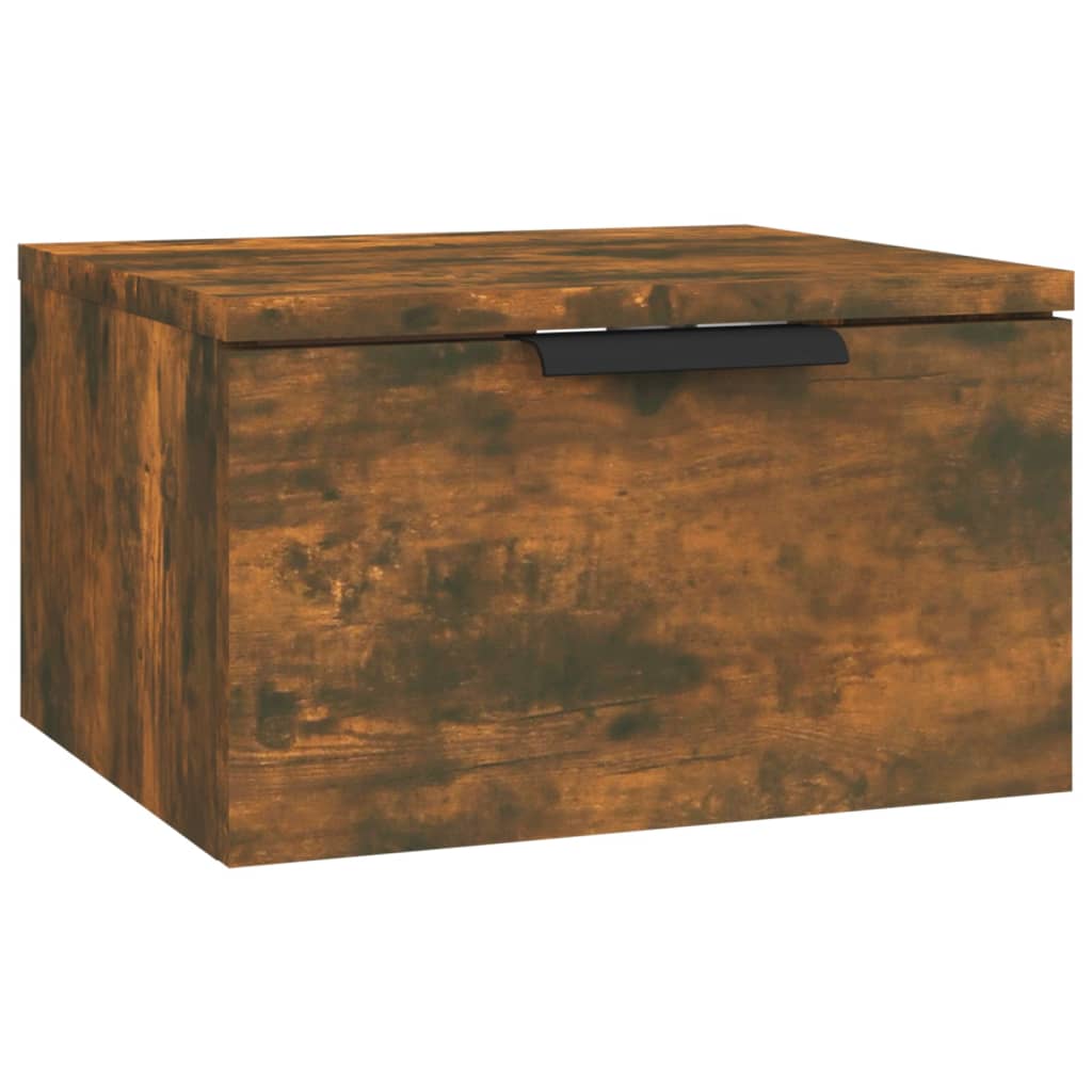 Nachtkastjes 2 st wandgemonteerd 34x30x20 cm gerookt eikenkleur is nu te koop bij PeponiXL, paradijselijk wonen!