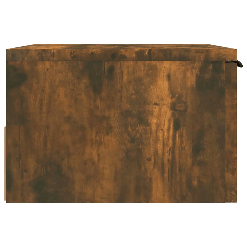 Nachtkastjes 2 st wandgemonteerd 34x30x20 cm gerookt eikenkleur is nu te koop bij PeponiXL, paradijselijk wonen!