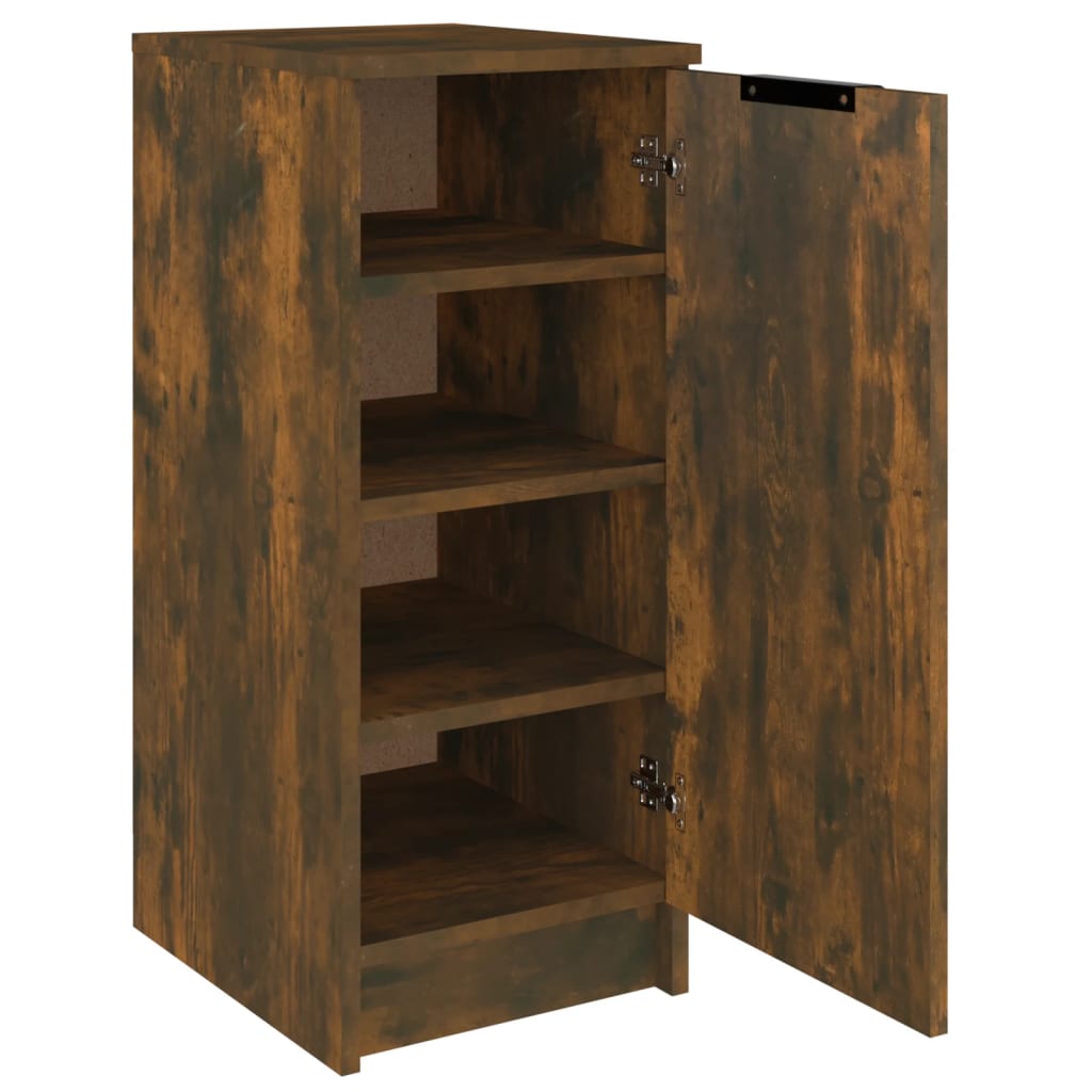 Schoenenkast 30x35x70 cm bewerkt hout gerookt eikenkleurig is nu te koop bij PeponiXL, paradijselijk wonen!