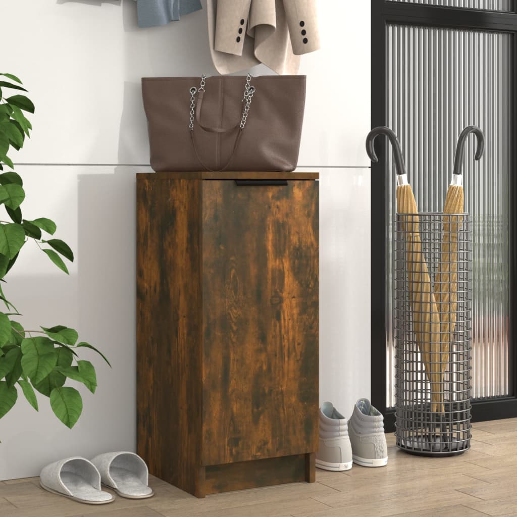 Schoenenkast 30x35x70 cm bewerkt hout gerookt eikenkleurig is nu te koop bij PeponiXL, paradijselijk wonen!