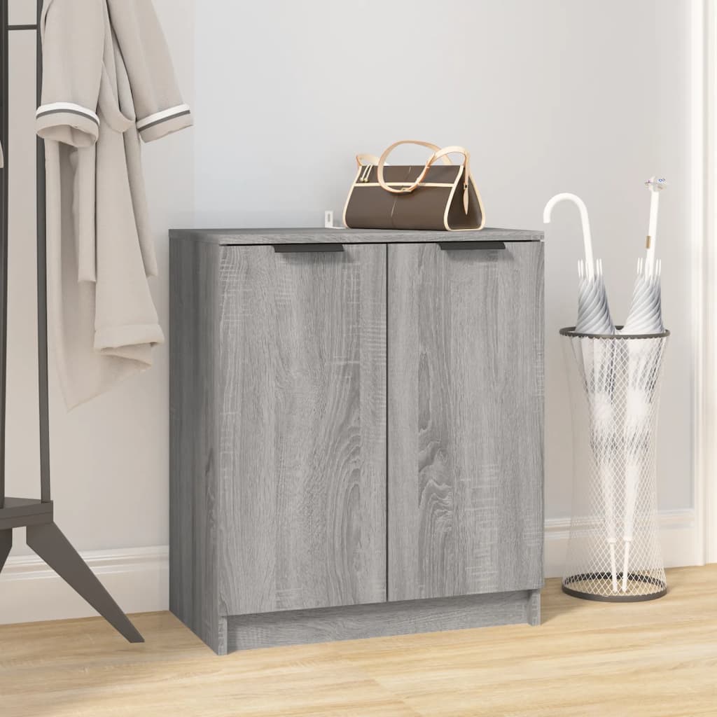 Schoenenkast 59x35x70 cm bewerkt hout grijs sonoma eikenkleurig is nu te koop bij PeponiXL, paradijselijk wonen!