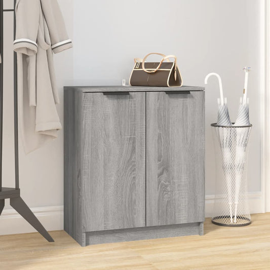 Schoenenkast 59x35x70 cm bewerkt hout grijs sonoma eikenkleurig is nu te koop bij PeponiXL, paradijselijk wonen!