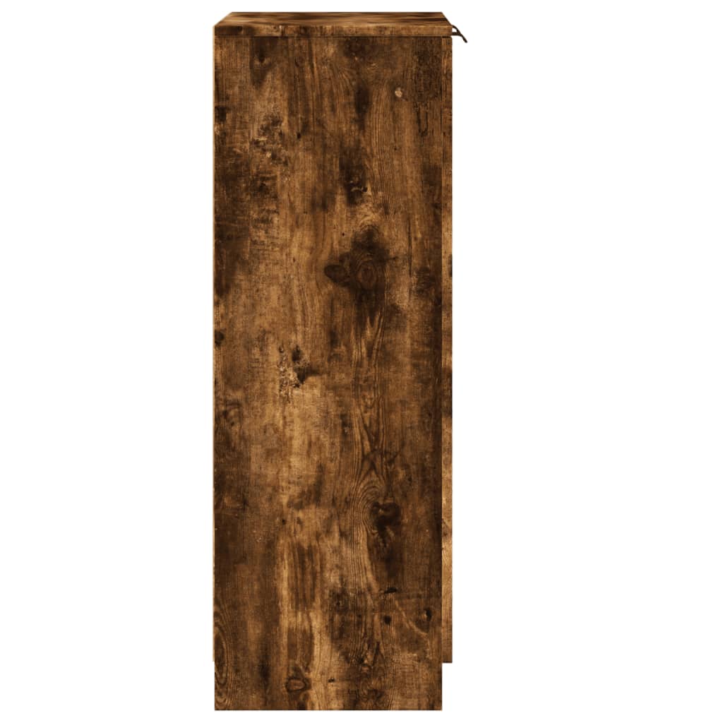 Schoenenkast 59x35x100 cm bewerkt hout gerookt eikenkleurig is nu te koop bij PeponiXL, paradijselijk wonen!