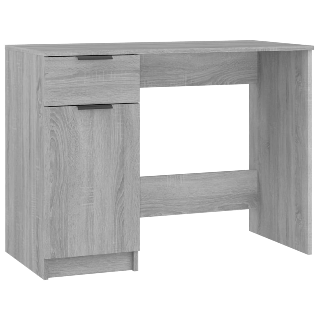 Bureau 100x50x75 cm bewerkt hout grijs sonoma eikenkleurig is nu te koop bij PeponiXL, paradijselijk wonen!
