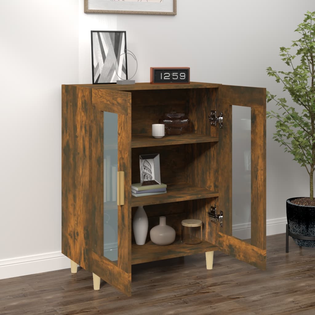 Dressoir 69,5x34x90 cm bewerkt hout gerookt eikenkleurig is nu te koop bij PeponiXL, paradijselijk wonen!