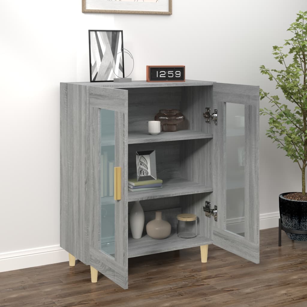 Dressoir 69,5x34x90 cm bewerkt hout grijs sonoma eikenkleurig is nu te koop bij PeponiXL, paradijselijk wonen!