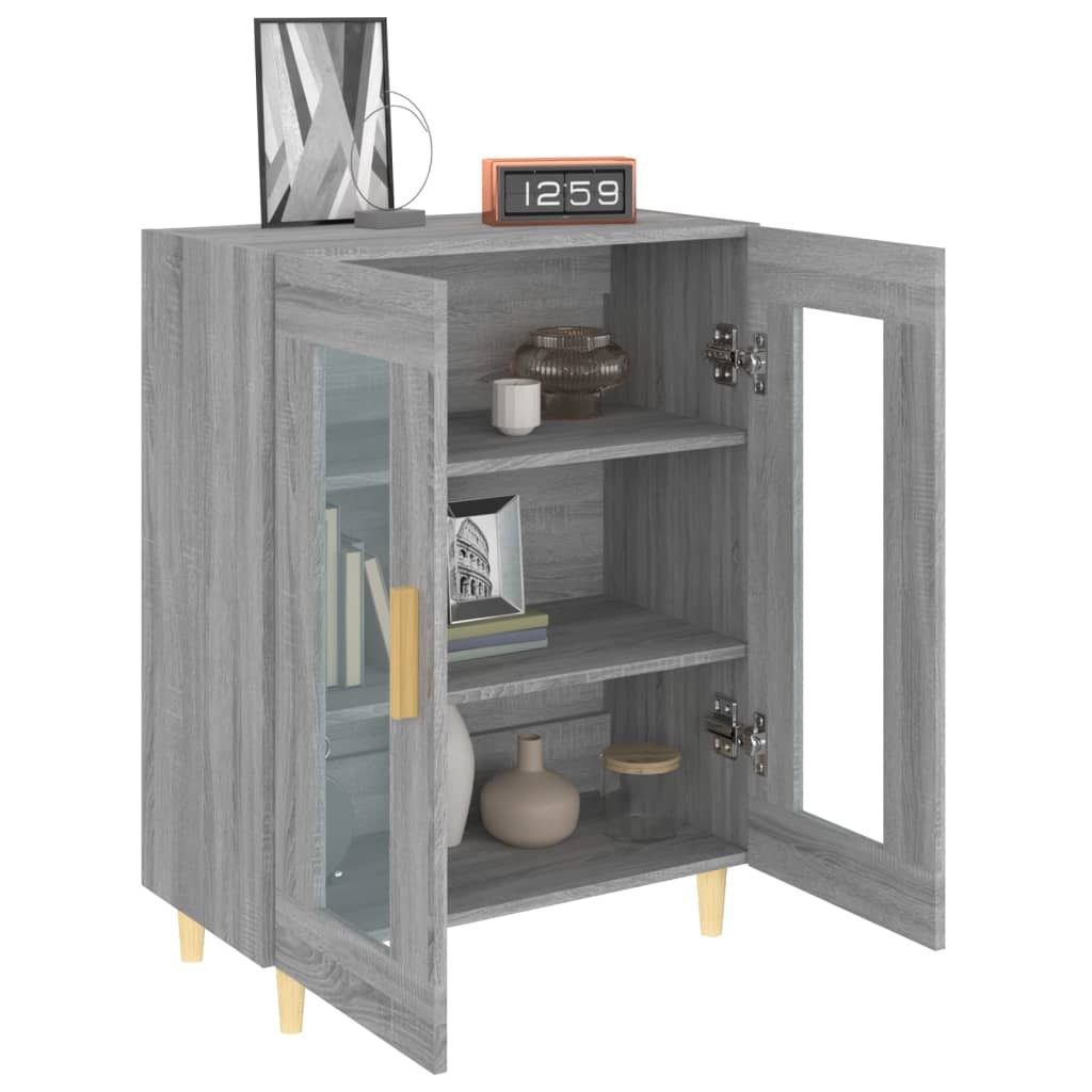 Dressoir 69,5x34x90 cm bewerkt hout grijs sonoma eikenkleurig is nu te koop bij PeponiXL, paradijselijk wonen!