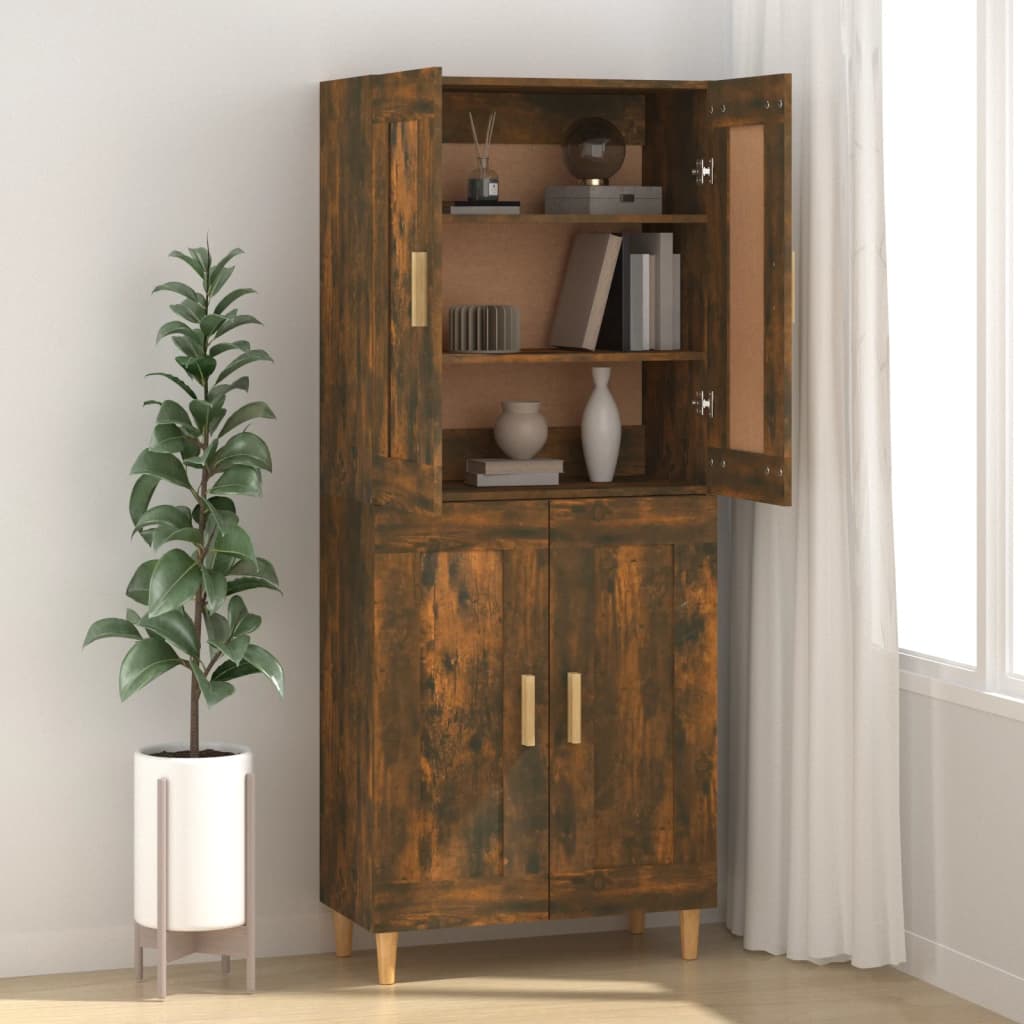 Dressoir 69,5x34x90 cm bewerkt hout gerookt eikenkleurig is nu te koop bij PeponiXL, paradijselijk wonen!