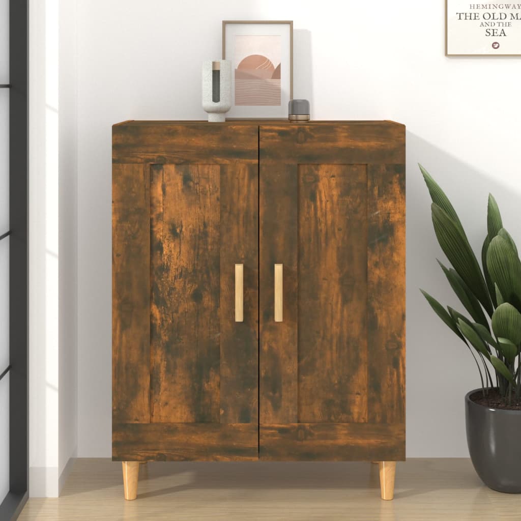 Dressoir 69,5x34x90 cm bewerkt hout gerookt eikenkleurig is nu te koop bij PeponiXL, paradijselijk wonen!