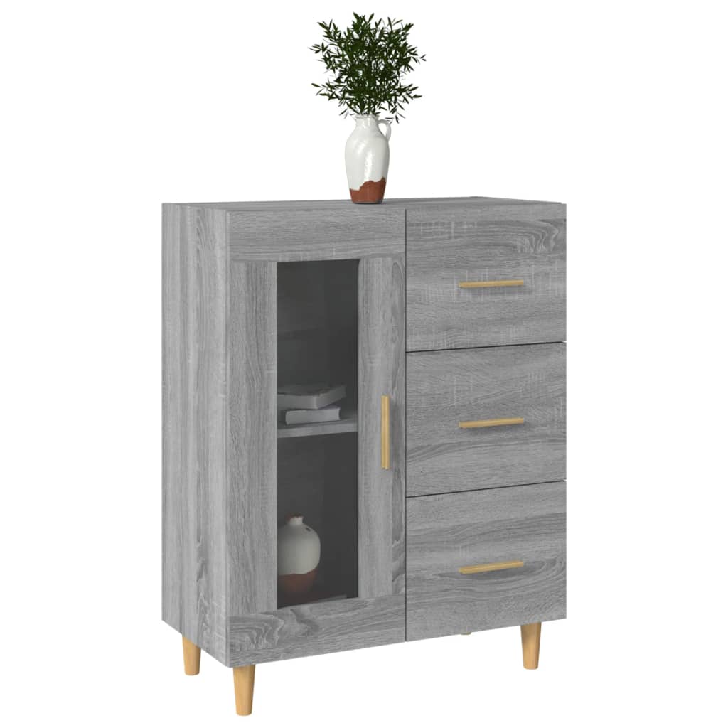 Dressoir 69,5x34x90 cm bewerkt hout grijs sonoma eikenkleurig is nu te koop bij PeponiXL, paradijselijk wonen!