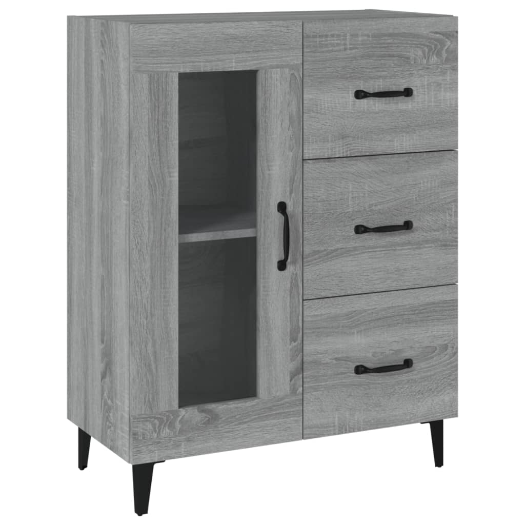 Dressoir 69,5x34x90 cm bewerkt hout grijs sonoma eikenkleurig is nu te koop bij PeponiXL, paradijselijk wonen!