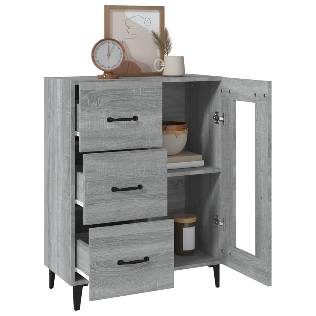 Dressoir 69,5x34x90 cm bewerkt hout grijs sonoma eikenkleurig is nu te koop bij PeponiXL, paradijselijk wonen!