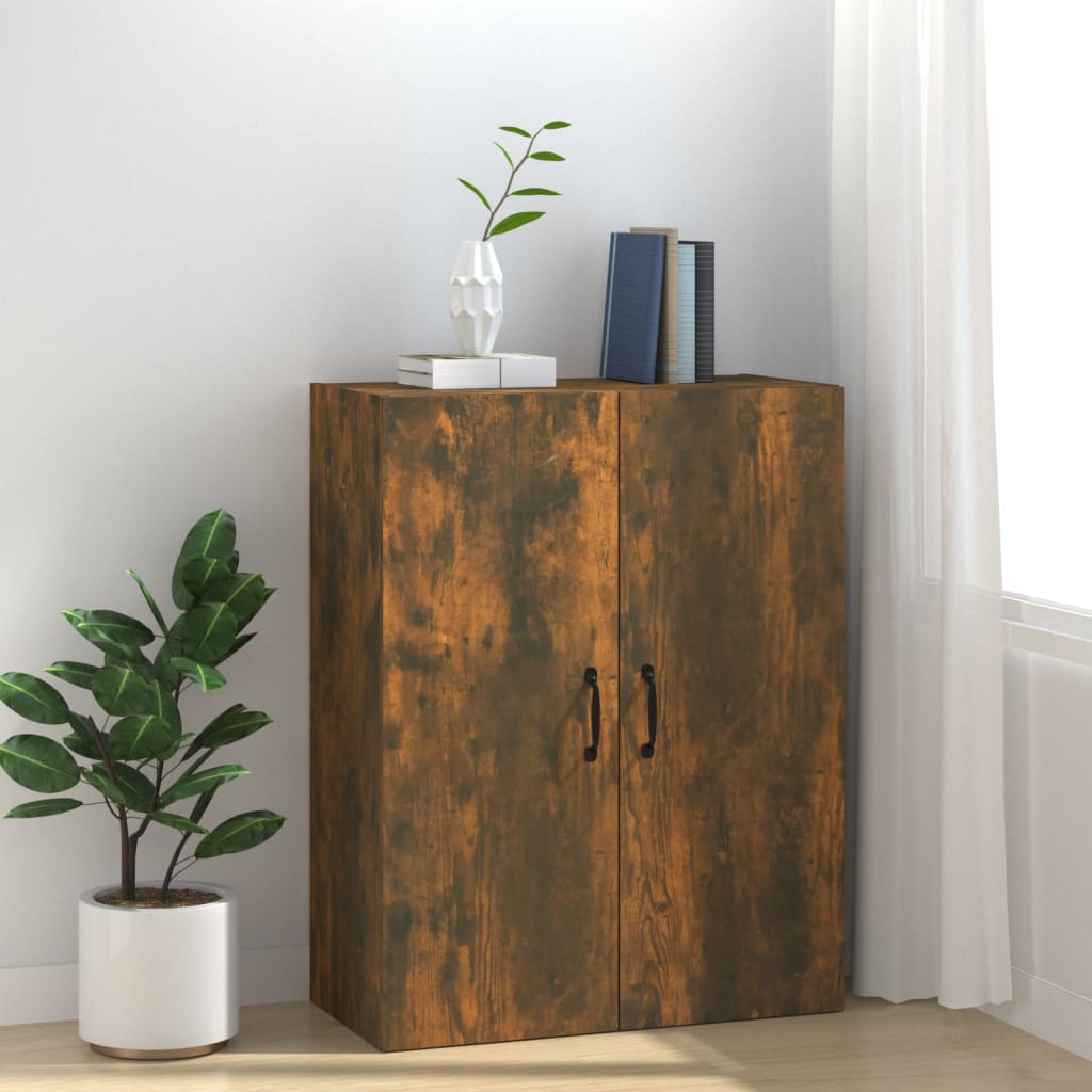 Hangkast 69,5x34x90 cm bewerkt hout gerookt eikenkleurig is nu te koop bij PeponiXL, paradijselijk wonen!