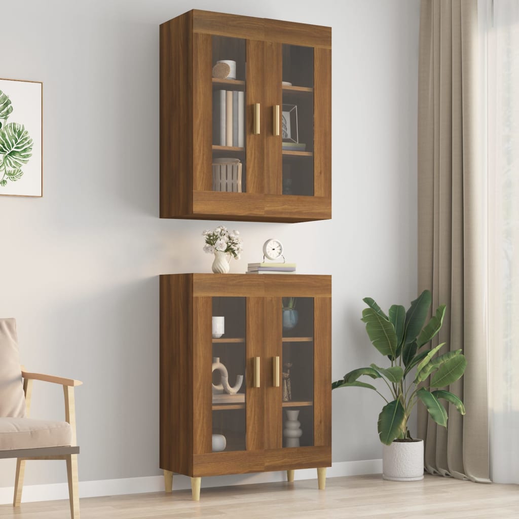 Bovenkast 69,5x34x90 cm bruin eikenkleur is nu te koop bij PeponiXL, paradijselijk wonen!