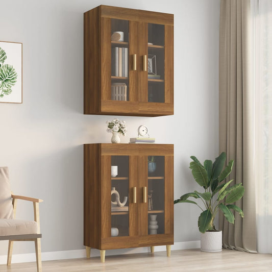 Bovenkast 69,5x34x90 cm bruin eikenkleur is nu te koop bij PeponiXL, paradijselijk wonen!