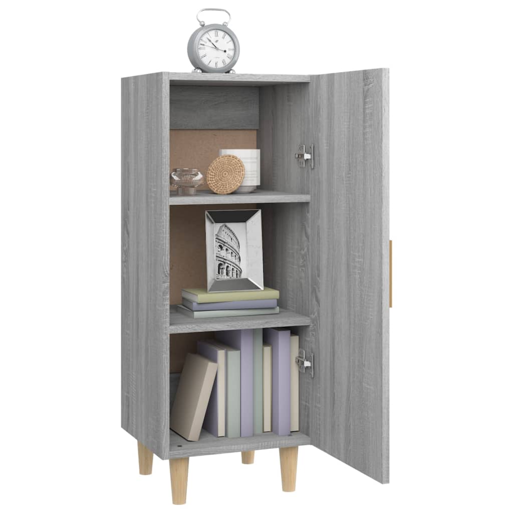 Dressoir 34,5x34x90 cm bewerkt hout grijs sonoma eikenkleurig is nu te koop bij PeponiXL, paradijselijk wonen!