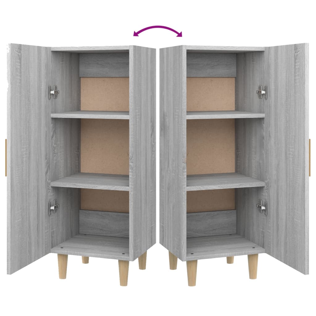 Dressoir 34,5x34x90 cm bewerkt hout grijs sonoma eikenkleurig is nu te koop bij PeponiXL, paradijselijk wonen!