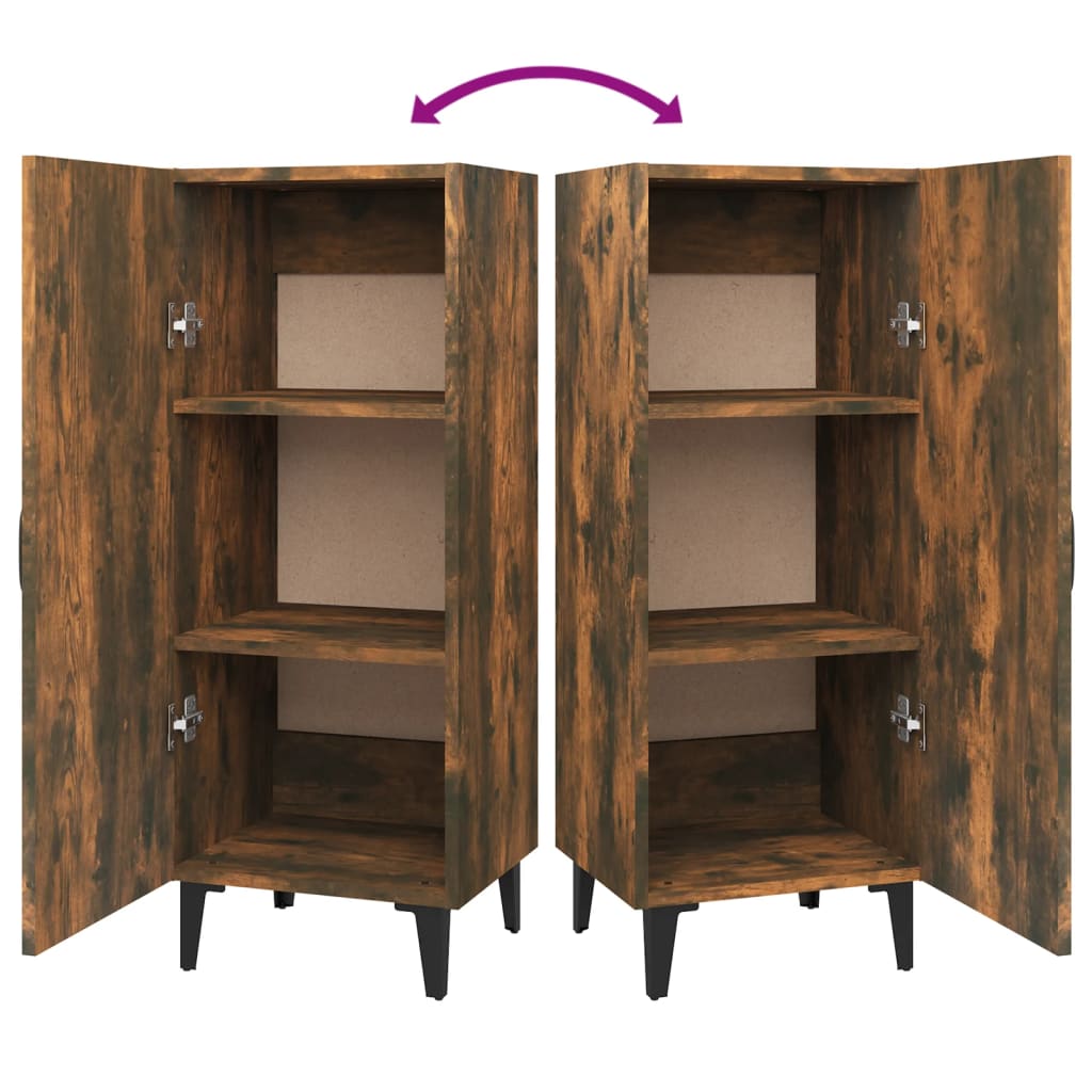 Dressoir 34,5x34x90 cm bewerkt hout gerookt eikenkleurig is nu te koop bij PeponiXL, paradijselijk wonen!