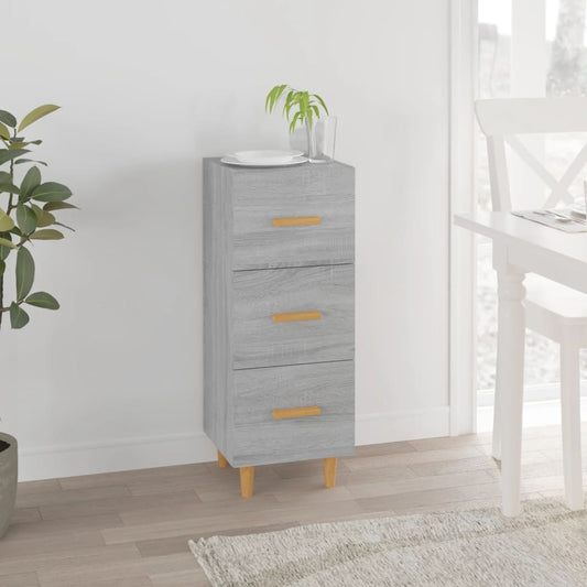 Dressoir 34,5x34x90 cm bewerkt hout grijs sonoma eikenkleurig is nu te koop bij PeponiXL, paradijselijk wonen!
