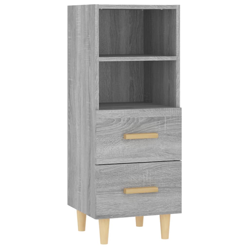 Dressoir 34,5x34x90 cm bewerkt hout grijs sonoma eikenkleurig is nu te koop bij PeponiXL, paradijselijk wonen!
