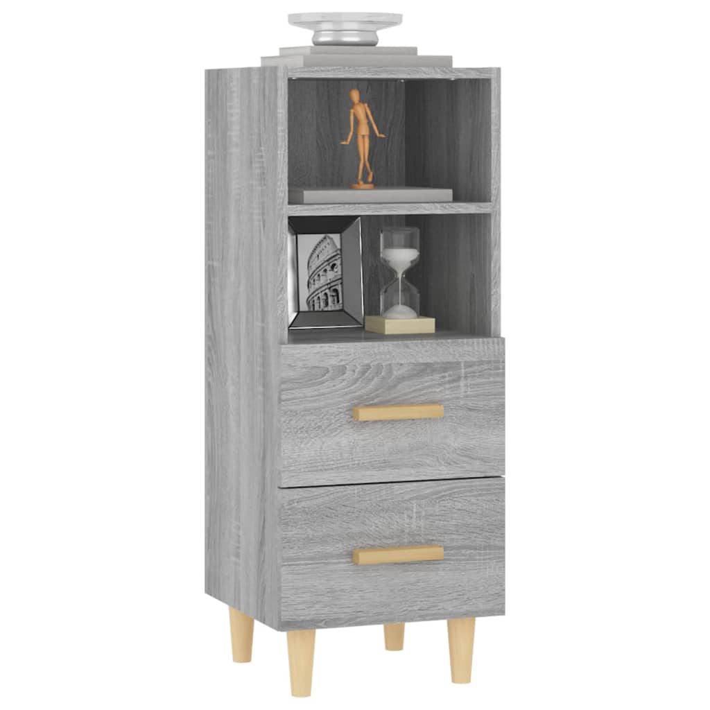 Dressoir 34,5x34x90 cm bewerkt hout grijs sonoma eikenkleurig is nu te koop bij PeponiXL, paradijselijk wonen!
