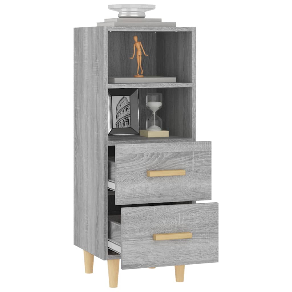 Dressoir 34,5x34x90 cm bewerkt hout grijs sonoma eikenkleurig is nu te koop bij PeponiXL, paradijselijk wonen!