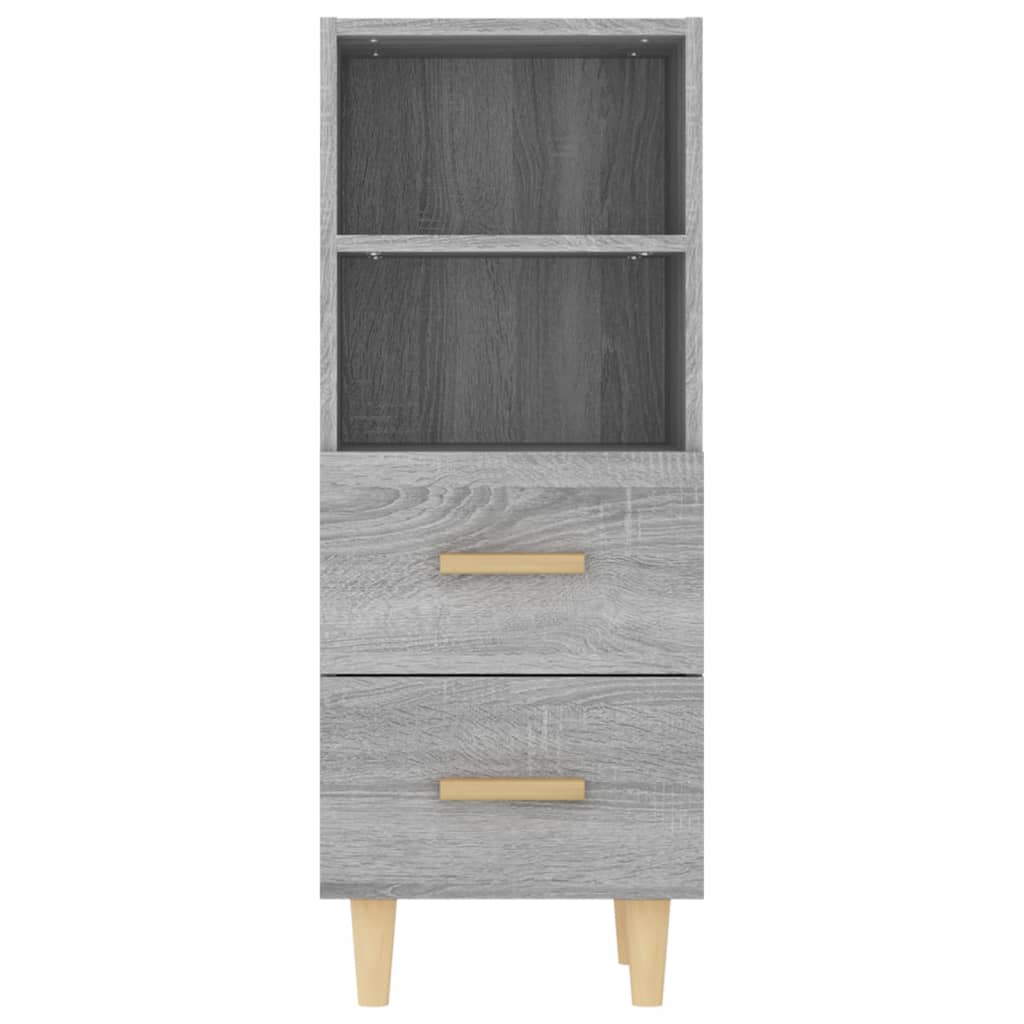 Dressoir 34,5x34x90 cm bewerkt hout grijs sonoma eikenkleurig is nu te koop bij PeponiXL, paradijselijk wonen!