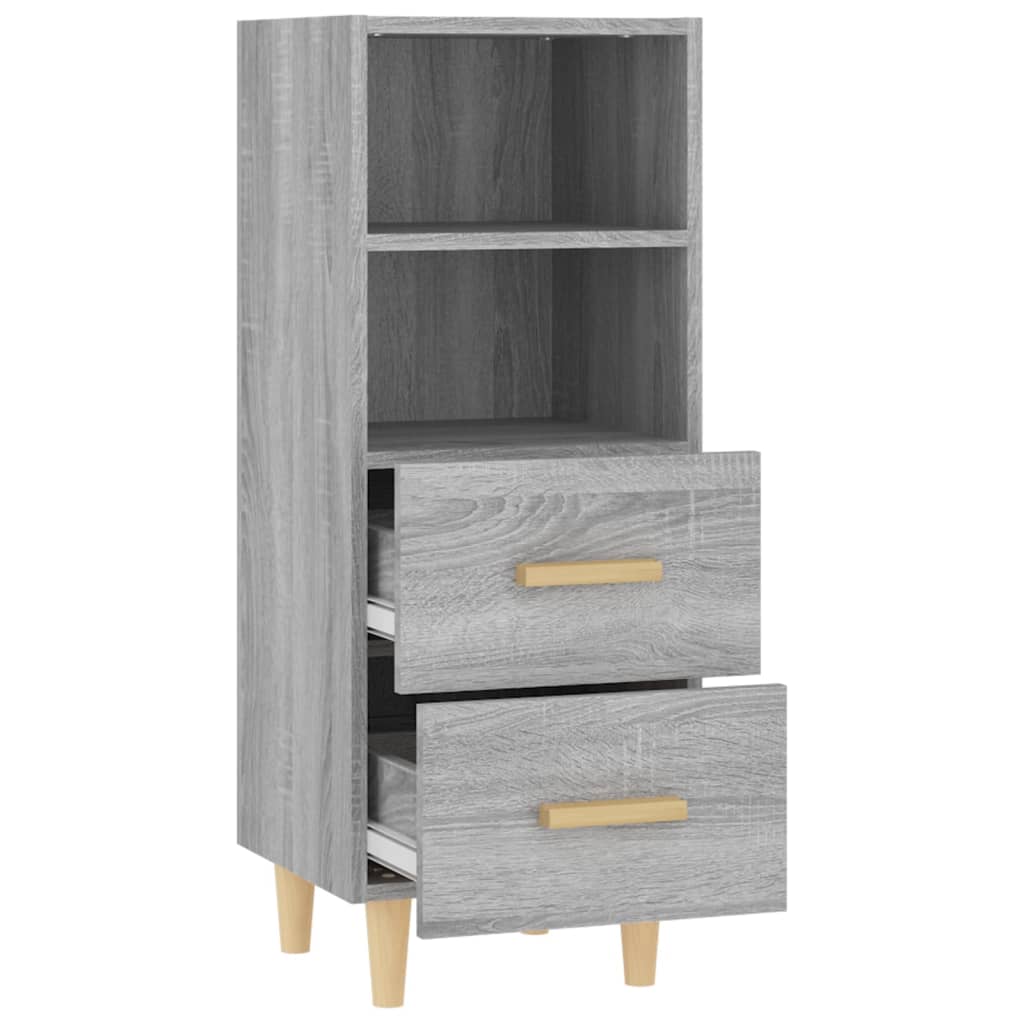 Dressoir 34,5x34x90 cm bewerkt hout grijs sonoma eikenkleurig is nu te koop bij PeponiXL, paradijselijk wonen!