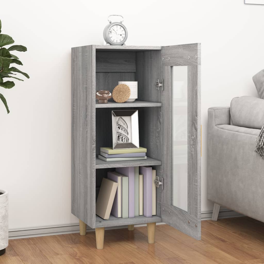 Dressoir 34,5x34x90 cm bewerkt hout grijs sonoma eikenkleurig is nu te koop bij PeponiXL, paradijselijk wonen!