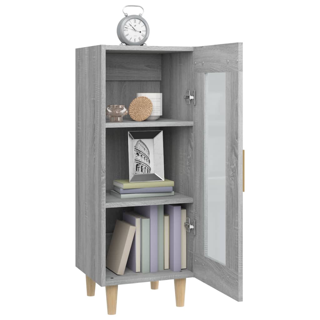 Dressoir 34,5x34x90 cm bewerkt hout grijs sonoma eikenkleurig is nu te koop bij PeponiXL, paradijselijk wonen!