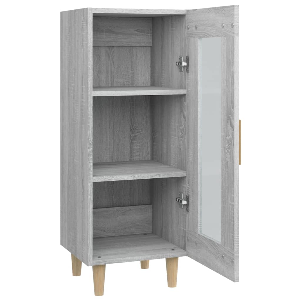 Dressoir 34,5x34x90 cm bewerkt hout grijs sonoma eikenkleurig is nu te koop bij PeponiXL, paradijselijk wonen!