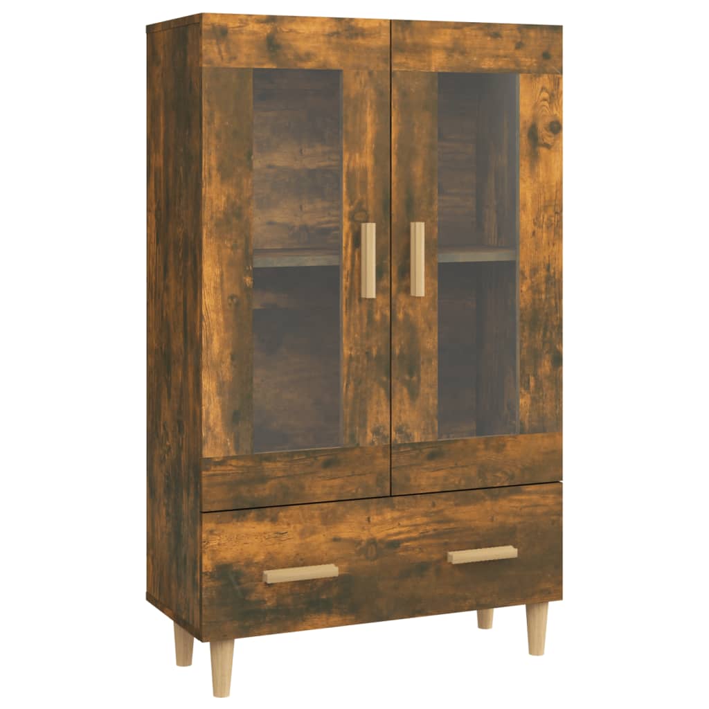 Hoge kast 70x31x115 cm bewerkt hout gerookt eikenkleurig is nu te koop bij PeponiXL, paradijselijk wonen!