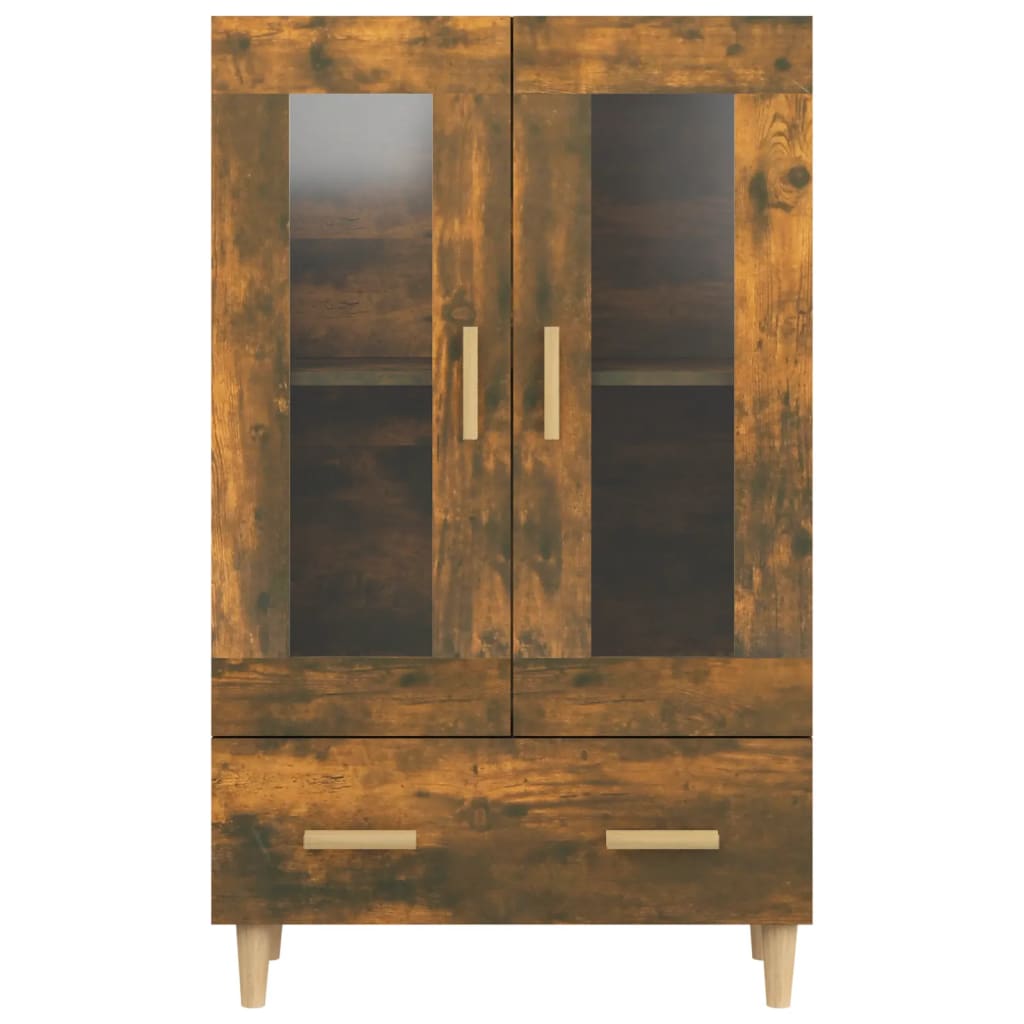 Hoge kast 70x31x115 cm bewerkt hout gerookt eikenkleurig is nu te koop bij PeponiXL, paradijselijk wonen!
