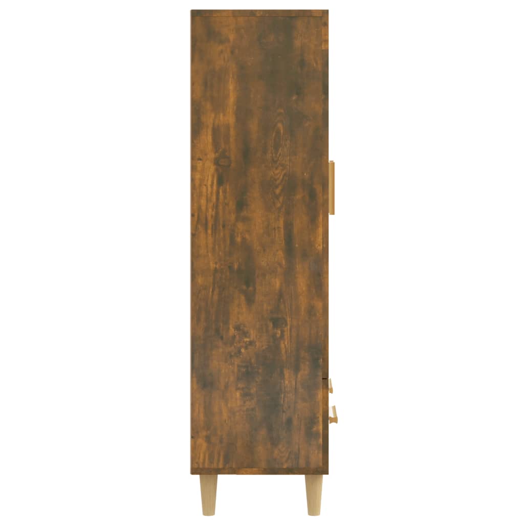 Hoge kast 70x31x115 cm bewerkt hout gerookt eikenkleurig is nu te koop bij PeponiXL, paradijselijk wonen!