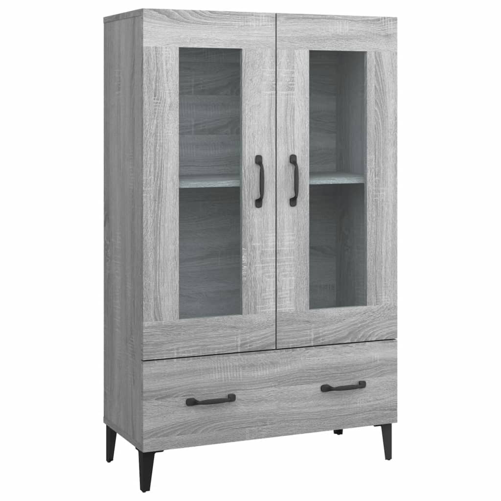 Hoge kast 70x31x115 cm bewerkt hout grijs sonoma eikenkleurig is nu te koop bij PeponiXL, paradijselijk wonen!
