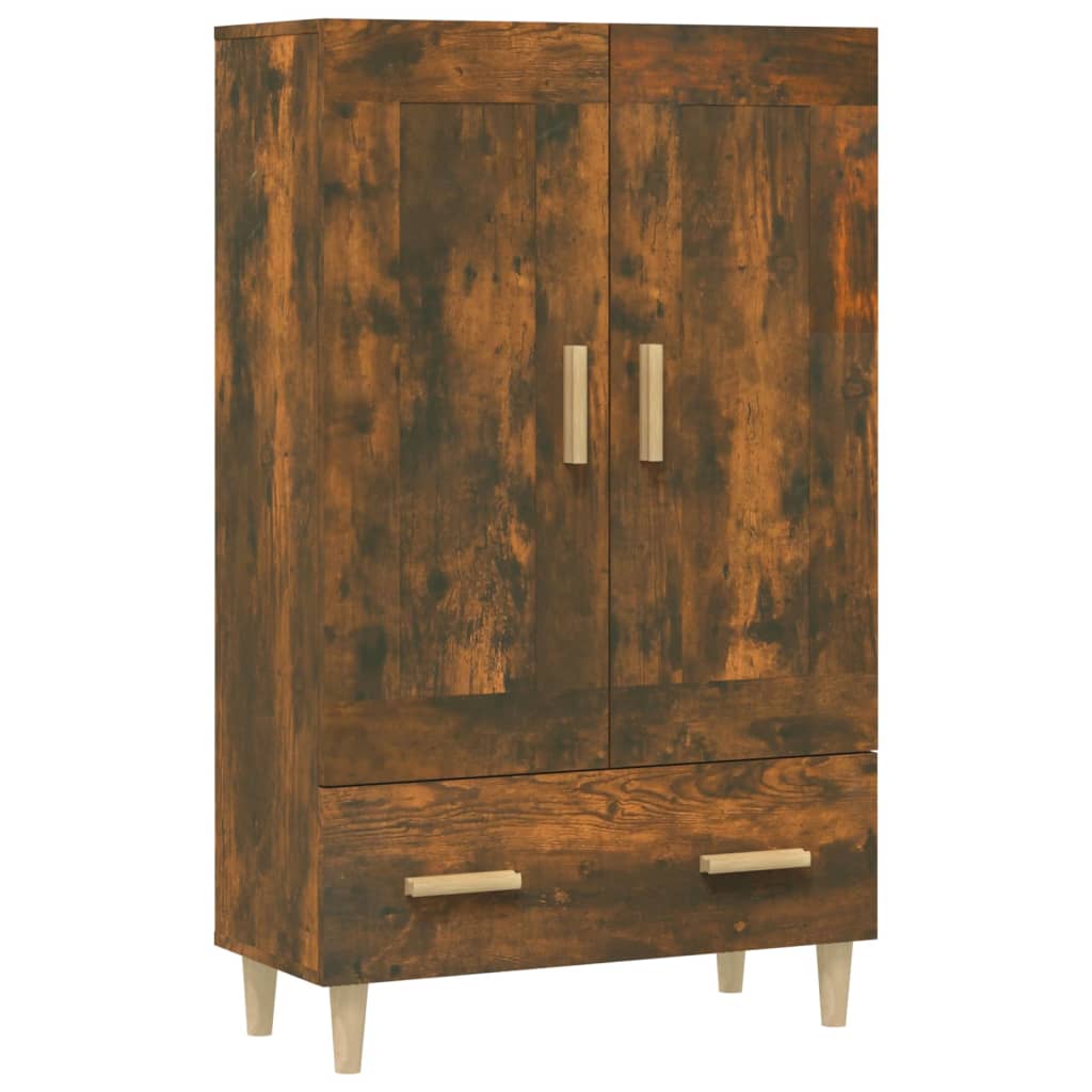 Hoge kast 70x31x115 cm bewerkt hout gerookt eikenkleurig is nu te koop bij PeponiXL, paradijselijk wonen!