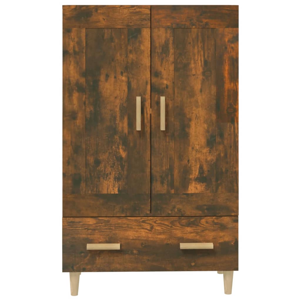 Hoge kast 70x31x115 cm bewerkt hout gerookt eikenkleurig is nu te koop bij PeponiXL, paradijselijk wonen!