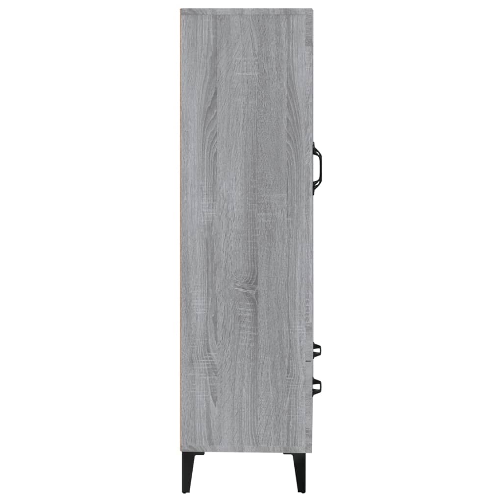 Hoge kast 70x31x115 cm bewerkt hout grijs sonoma eikenkleurig is nu te koop bij PeponiXL, paradijselijk wonen!