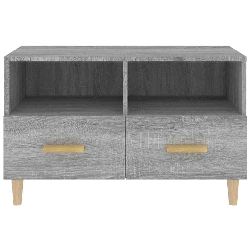 Tv-meubel 80x36x50 cm bewerkt hout grijs sonoma eikenkleurig is nu te koop bij PeponiXL, paradijselijk wonen!