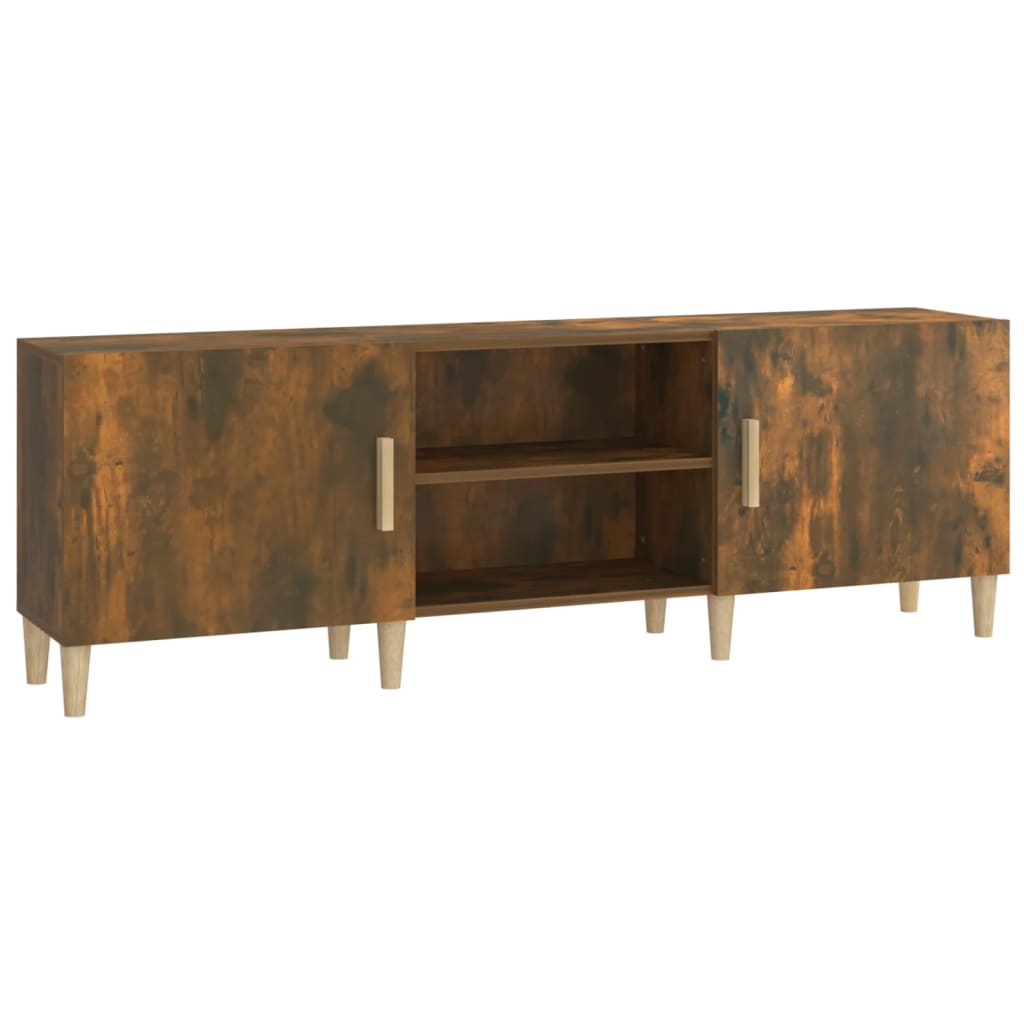 Tv-meubel 150x30x50 cm bewerkt hout gerookt eikenkleurig is nu te koop bij PeponiXL, paradijselijk wonen!