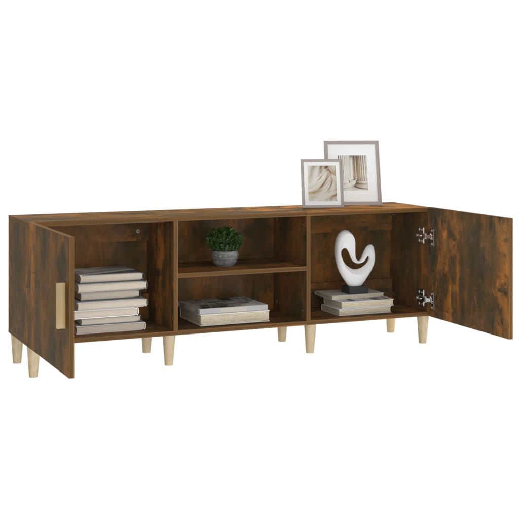 Tv-meubel 150x30x50 cm bewerkt hout gerookt eikenkleurig is nu te koop bij PeponiXL, paradijselijk wonen!